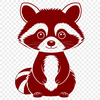 Bold Raccoon Outline Design A vector illustration of a raccoon with a bold outline, suitable for cutting machine designs or digital art projects.