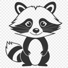 Vector Graphic Raccoon Illustration A graphic representation of a raccoon, designed as a vector image.