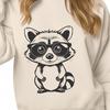 Beautiful Wildlife Clip Art Design A detailed illustration of a raccoon's face and body, ideal for clip art and vector design projects.