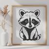 Raccoon Illustration in High Detail SVG A vector illustration of a raccoon in high detail.