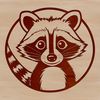 Detailed SVG Image of a Cute Raccoon Face A detailed graphic representation of a raccoon rendered as a scalable SVG image.