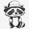 SVG Raccoon Icon and Clip Art Image A detailed illustration of a racoon in vector format.