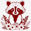 Stylized Raccoon Vector Art A stylized vector illustration of a raccoon in various poses.