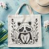 Realistic Raccoon Clip Art Design An SVG design featuring a realistic raccoon image suitable for commercial or personal projects.