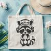 Cute Raccoon SVG Clip Art A cute raccoon illustration designed as a vector graphic.