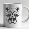 Cute Raccoon Vector Graphic A graphic representation of a raccoon in vector format.