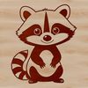 Raccoon Silhouette SVG Illustration An animal silhouette illustration created as an SVG file for graphics and design use.