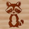 Free Raccoon Clip Art for Digital Projects Raccoon illustration in vector format, suitable for digital use and customization.