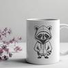 Cute Cartoon Raccoon Hoodie Illustration A cartoon raccoon wearing a hooded sweater, suitable for clip art and vector design projects.