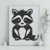 Unique Racoon In PDF And PNG