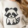 Sitting Racoon DXF - Printable Artwork For Commercial Use