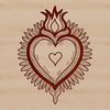 Sacred Heart Symbol in Elegant Vector Design Sacred Heart icon in vector format, suitable for various digital uses.