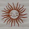 A stylized vector representation of the Sun in a circular shape with rays extending outwards.