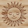 A stylized illustration of the sun in vector format, suitable for various applications.