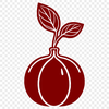 Root Vegetable Silhouette Design A detailed illustration of a radish vegetable in vector format for commercial and personal use.