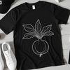 Delicious Radish Graphic Design A detailed illustration of a radish in a clean vector format.