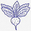 Free Radish SVG Cut File Design A simple vector illustration of a radish, suitable for commercial or personal use in various projects.