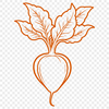 A single white radish root vegetable with green leaves.
