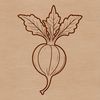 Simple Radish Svg Design Free Download A simple illustration of a radish root vegetable.