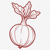 A detailed illustration of a radish, suitable for commercial or personal use as a vector graphic.
