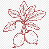 Free Vector Radish Icon An SVG image of a single radish, suitable for various applications.