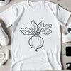 A simple, scalable vector graphic (SVG) illustration of a radish, suitable for food-related designs and crafts.