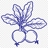 Delicious Radish Illustration Vector A close-up illustration of a radish in vector format.