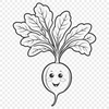 A high-resolution illustration of a radish, suitable for commercial and personal use.