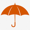 Colorful Umbrella Illustration for Personal Projects A stylized illustration of a colorful umbrella with its fabric layers and metal frame.