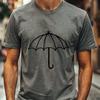 Compact Waterproof Umbrella Vector Illustration A vector illustration of a compact umbrella with a sturdy handle and waterproof canopy.
