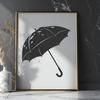 Rainy Day Companion Illustration in Vector Format An illustrated umbrella with colorful graphics, suitable for vector design.
