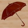 A stylized illustration of an umbrella, suitable for graphic design projects requiring a vector format.