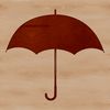 A simple outline of an umbrella in a modern style, perfect for vector design projects.