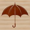 An open parasol-style umbrella with a circular canopy, suitable for digital cutting or printing.