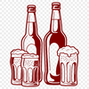Brewery Logo Design Vector A stylized illustration of a glass containing a cold beer, suitable for graphic design projects.