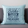 An SVG icon of a reader surrounded by thoughtful quotes, ideal for digital projects and designs.