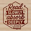 An elegant silhouette of a reader surrounded by thought-provoking quotes on the wall behind them.