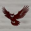 Realistic illustration of a wild animal, a nocturnal bird of prey with wings spread, in a vector format.