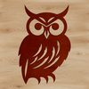 A lifelike illustration of an owl perched on a branch.