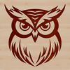 Owl Portrait Vector A detailed illustration of an owl's head, showcasing its feathers and facial features.