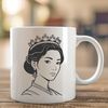 Royal Woman Illustration in SVG Format Female royalty illustration created in vector format for digital use.