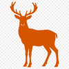 A stylized illustration of a reindeer with antlers and hooves, suitable for digital cutting or laser engraving.
