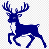 A simple illustration of a reindeer, suitable for use in Christmas-themed designs.