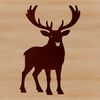 Antlered Reindeer Svg Design for Christmas Decorations