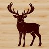 A stylized illustration of a reindeer in vector format, ideal for use in digital designs and crafts.