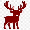 A simple vector illustration of a reindeer in profile view, suitable for various craft projects.