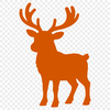 A minimalist SVG silhouette of a reindeer for commercial or personal use as a cutting file.