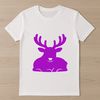 A white reindeer silhouette with antlers, suitable for Christmas and holiday designs.