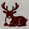 A vector illustration of a reindeer in silhouette, suitable for commercial and personal use.