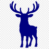 A digital illustration of a reindeer in silhouette style for cutting machine projects.